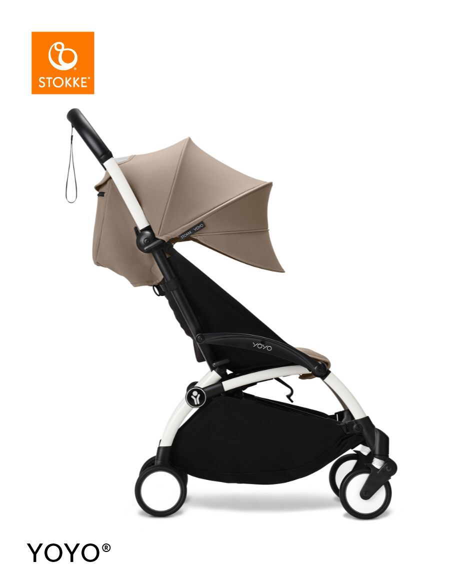 Stokke YOYO3 White Frame with 6+ Color Pack - Taupe & Cup Holder (3 Pieces) image number 3