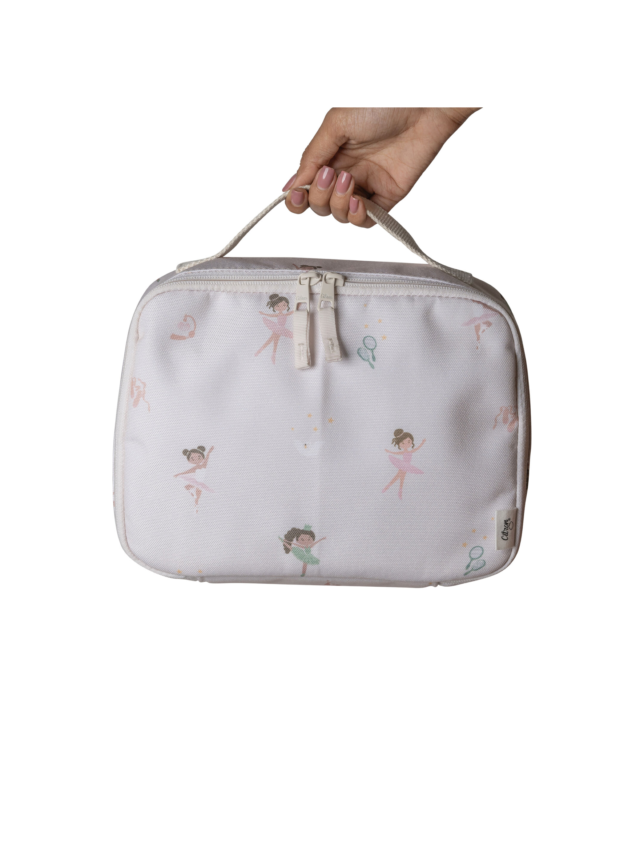 حقيبة غداء عازلة للحرارة بتصميم مربع من سيترون - نقشة راقصة باليه image number 5