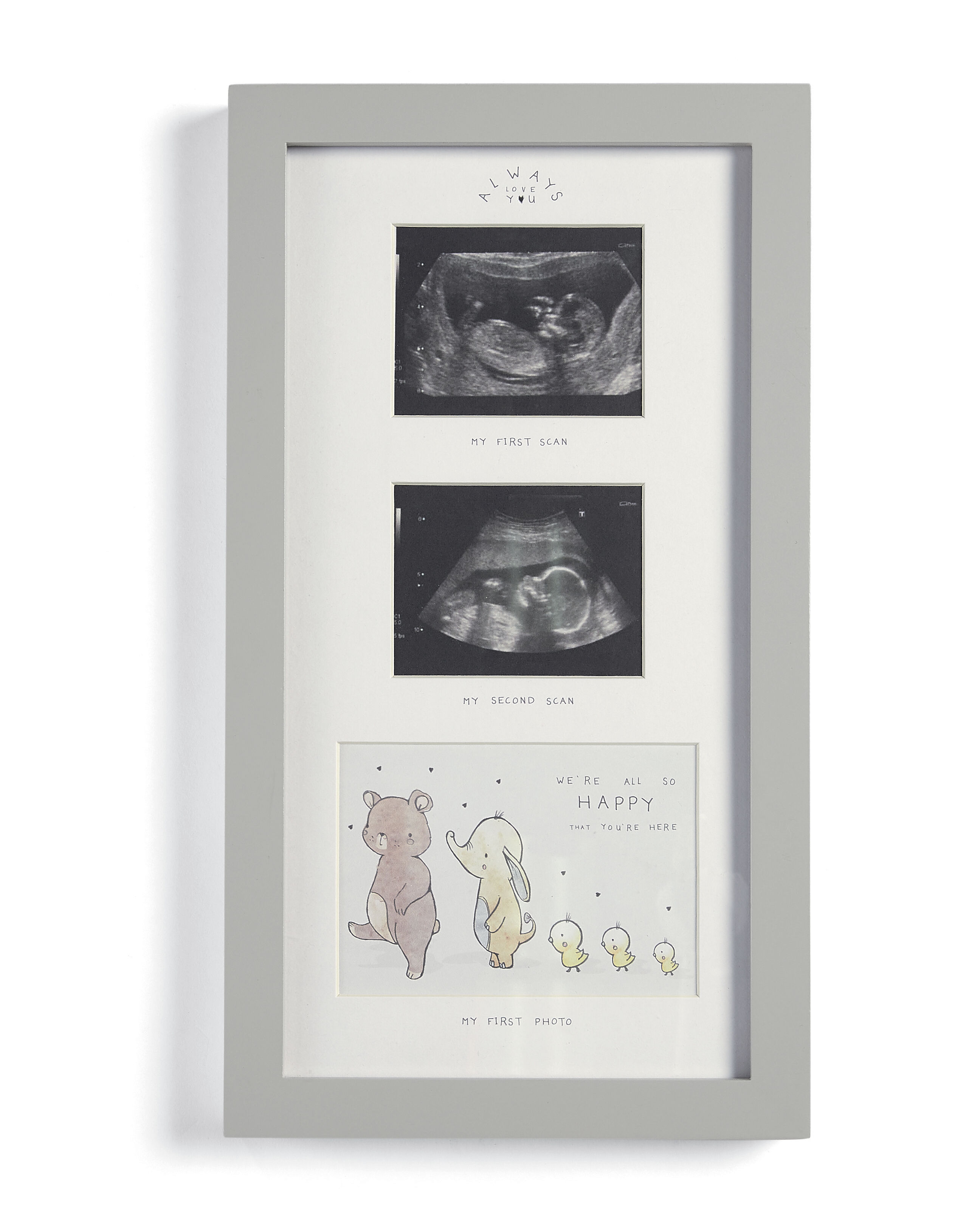 إطار صور الموجات الصوتية بعبارة Always Love You image number 1