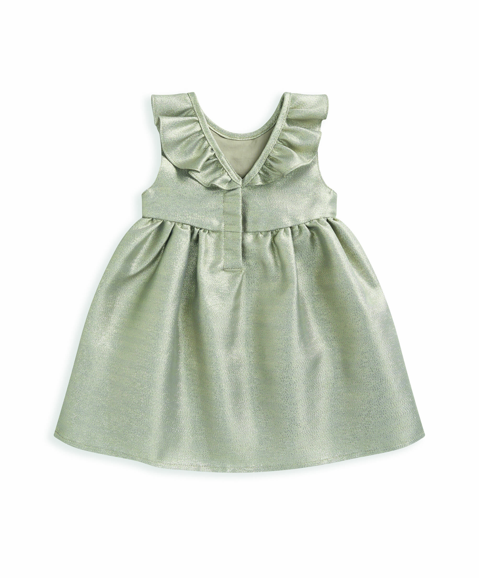 فستان لامع بكشكش image number 3