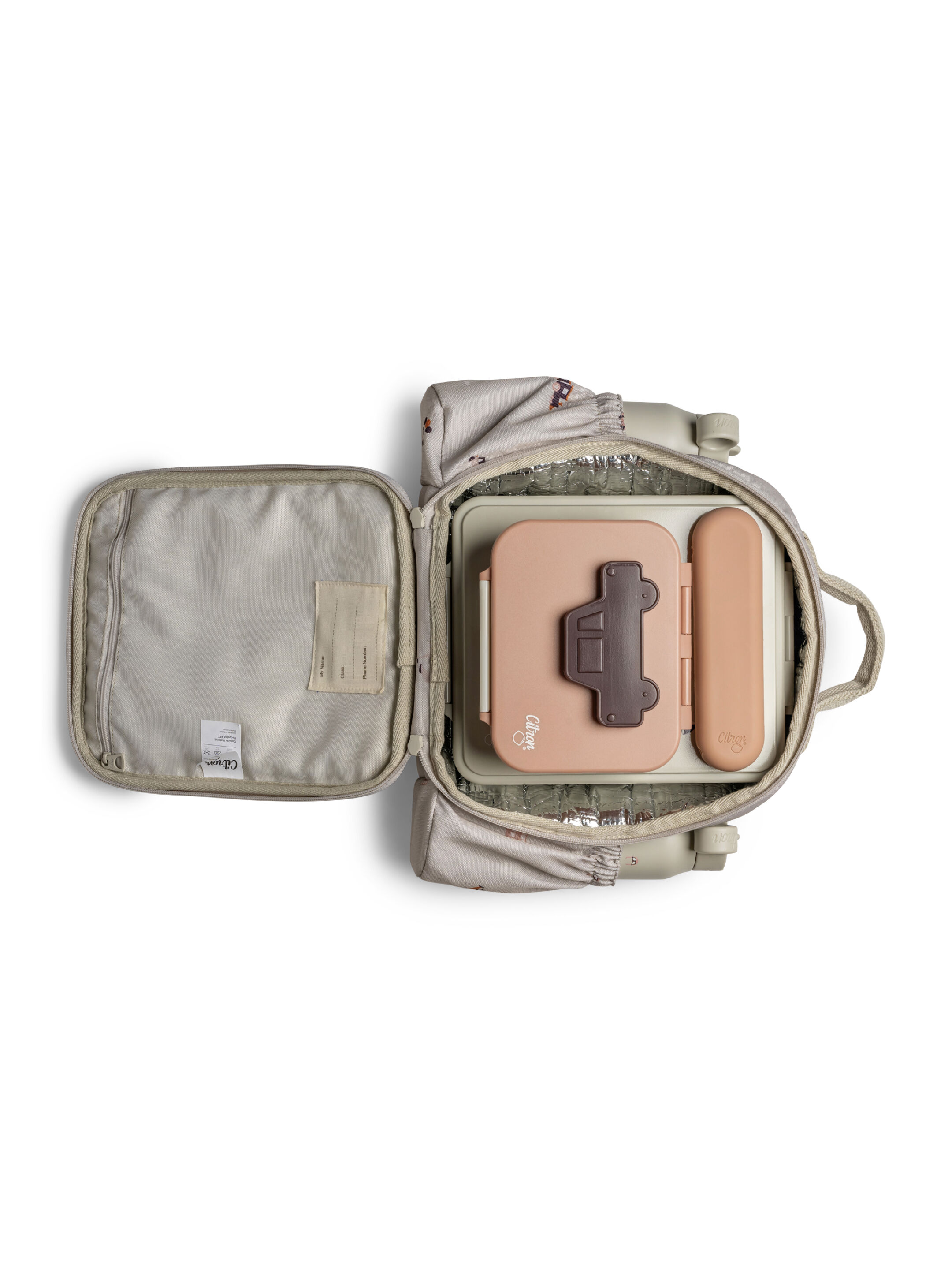 حقيبة غداء كلاسيكية بنقشة مركبات من سيترون image number 4