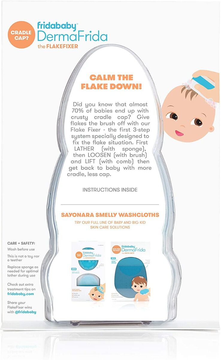 مجموعة التخلص من القشور فليك فيكسر ديرما فريدا فرشاة بإسفنجة ومشط image number 5