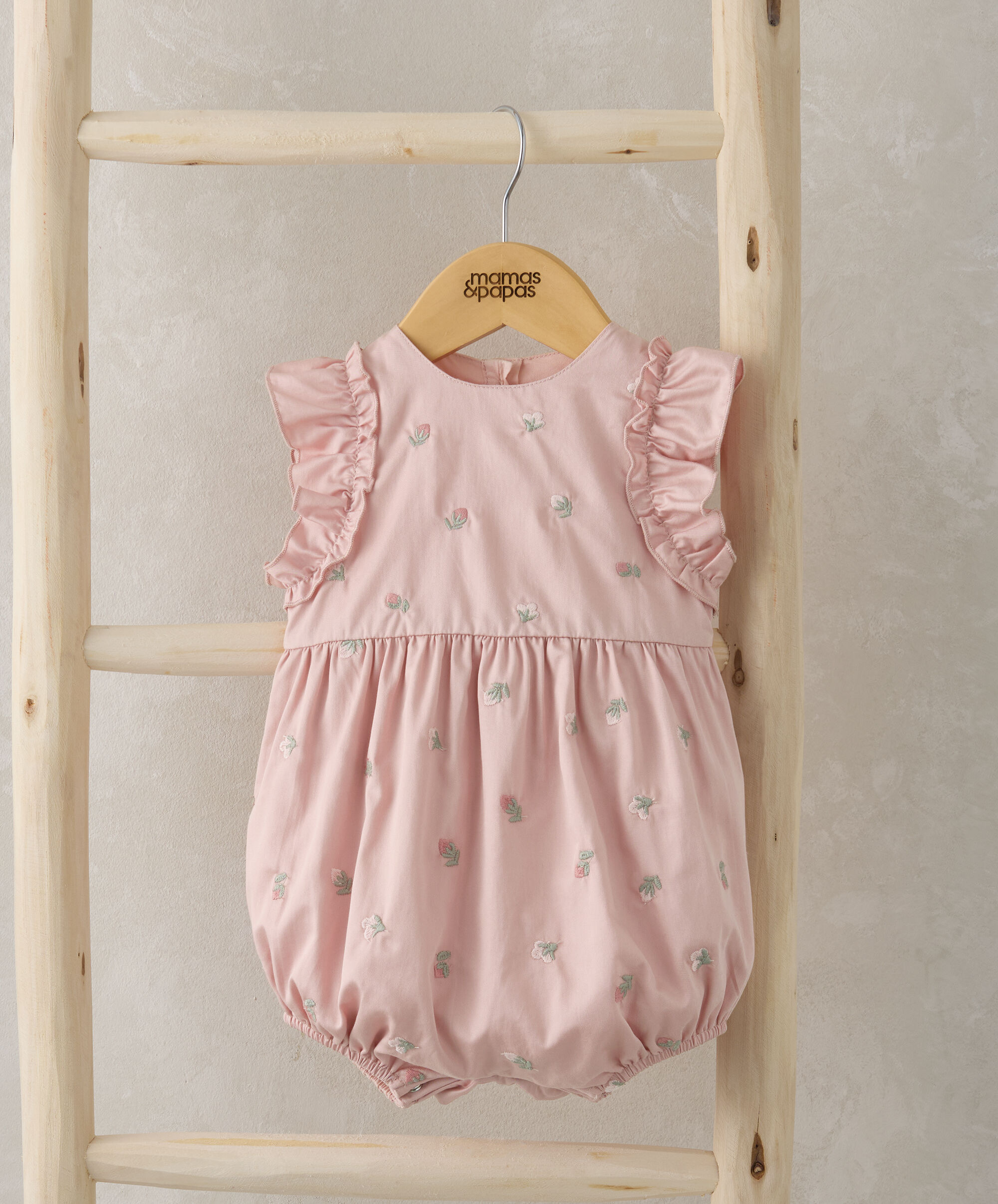 رومبر قصير بنقشة زهور - وردي image number 1