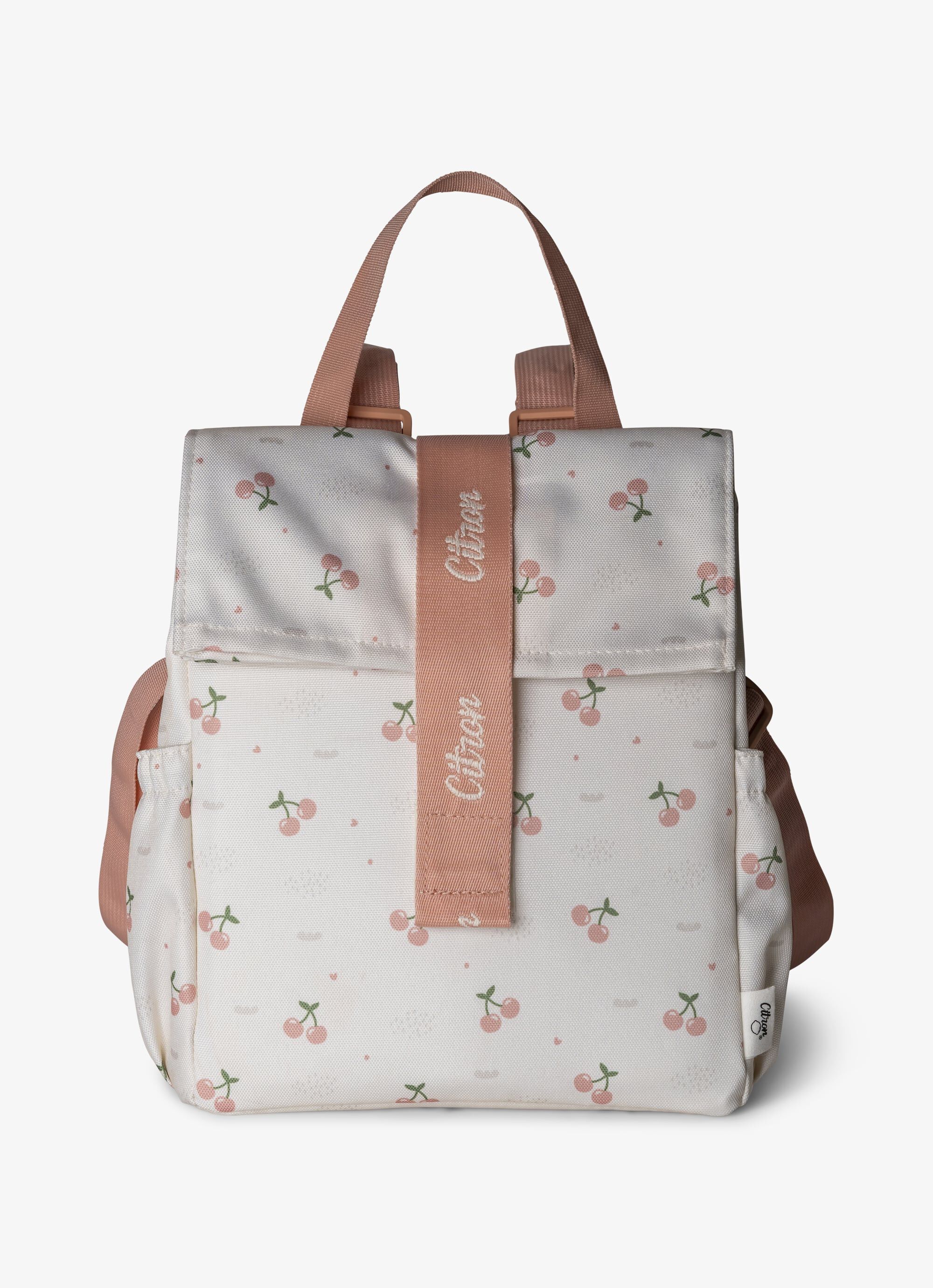 حقيبة غداء عازلة للحرارة بتصميم ملفوف من سيترون - نقشة كرز image number 1