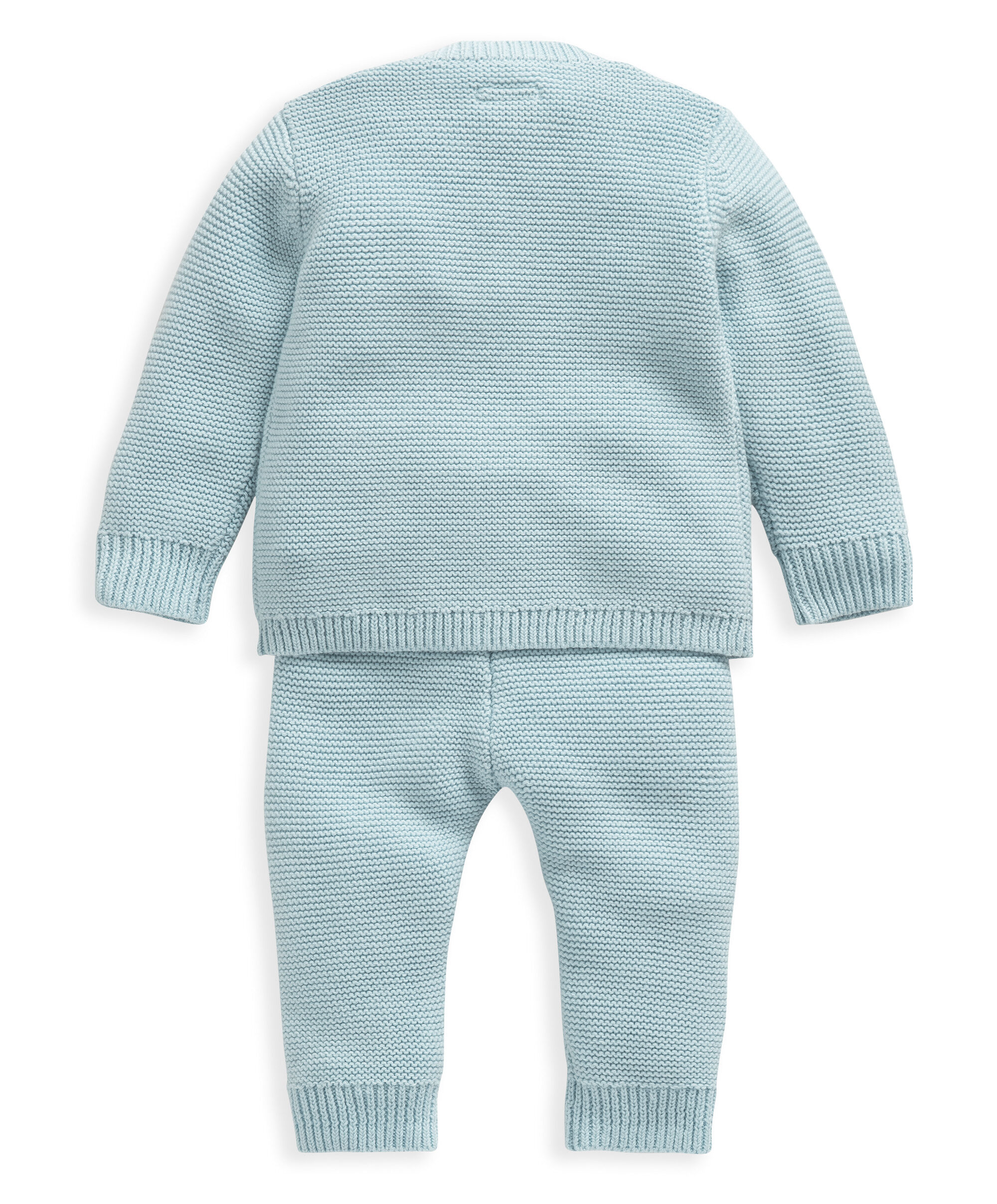 طقم منسوج بلون أزرق - قطعتان image number 2