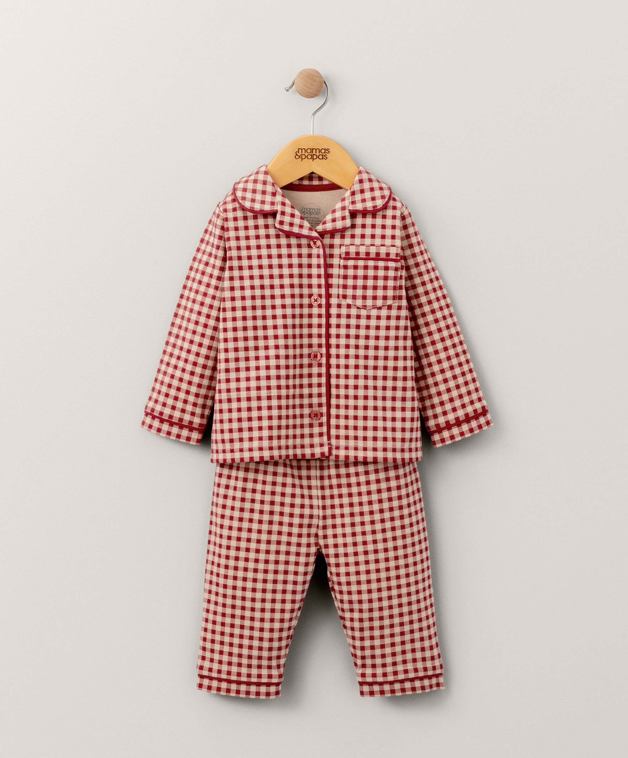 بيجاما بنقشة مربعات جيرسيه image number 3