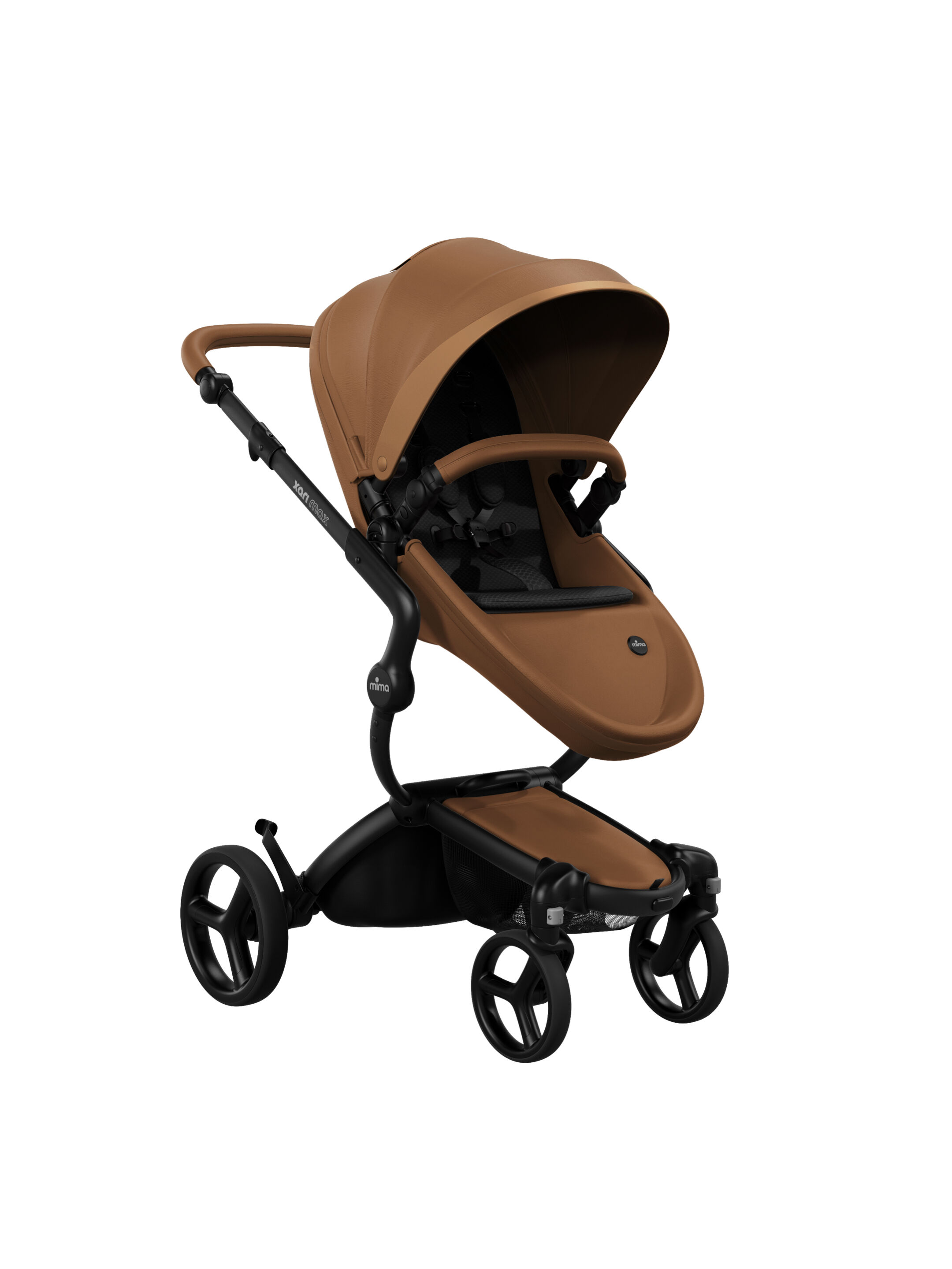 طقم هيكل زاري ماكس أسود ومقعد عربة أطفال جملي ومجموعة مقعد عربة أطفال لحديثي الولادة أسود image number 1