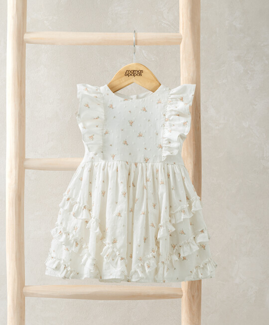 فستان بحافة بكشكش ونقشة زهور فستان بحافة بكشكش ونقشة زهور image number 1