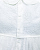 فستان ذو ياقة مصنوع من قماش منقط باللون الأبيض image number 5