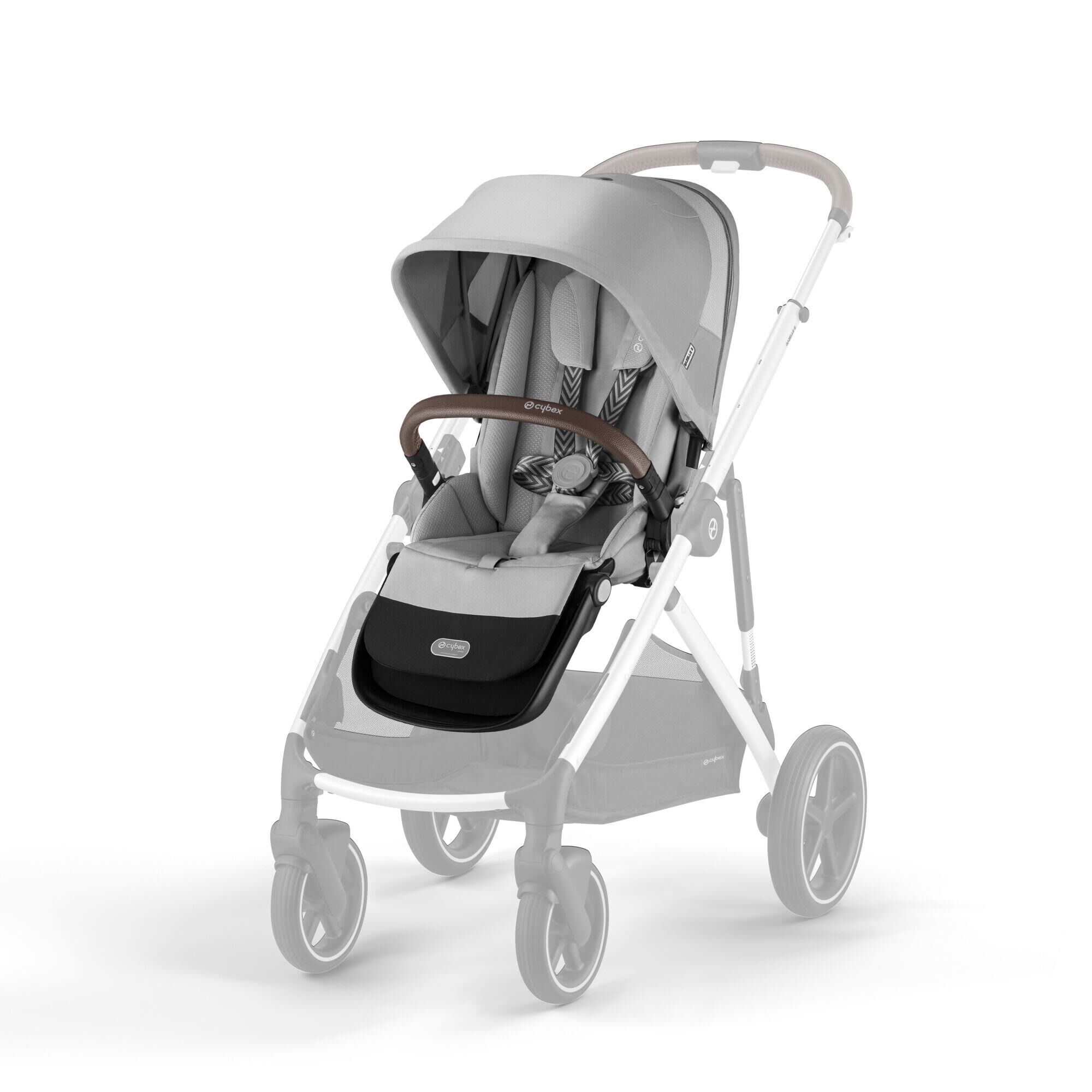 عربة أطفال سايبكس جزال اس رمادي بهيكل رمادي image number 5