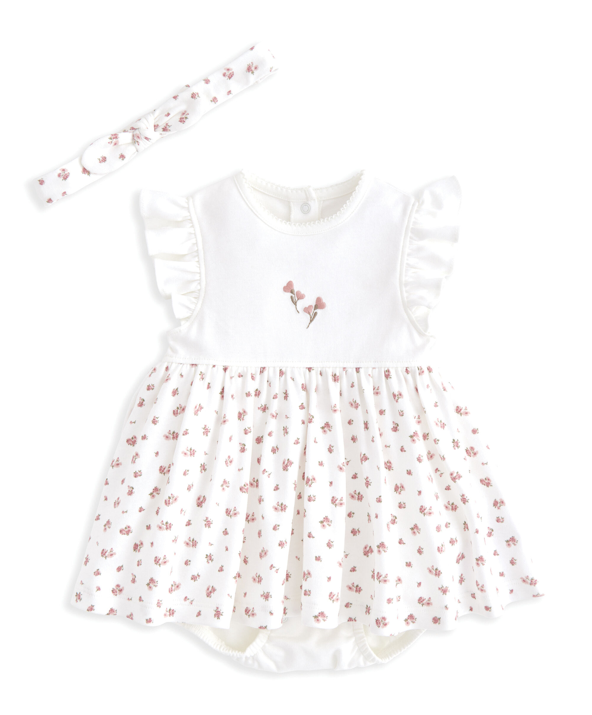 طقم فستان وطوق رأس - قطعتان image number 2