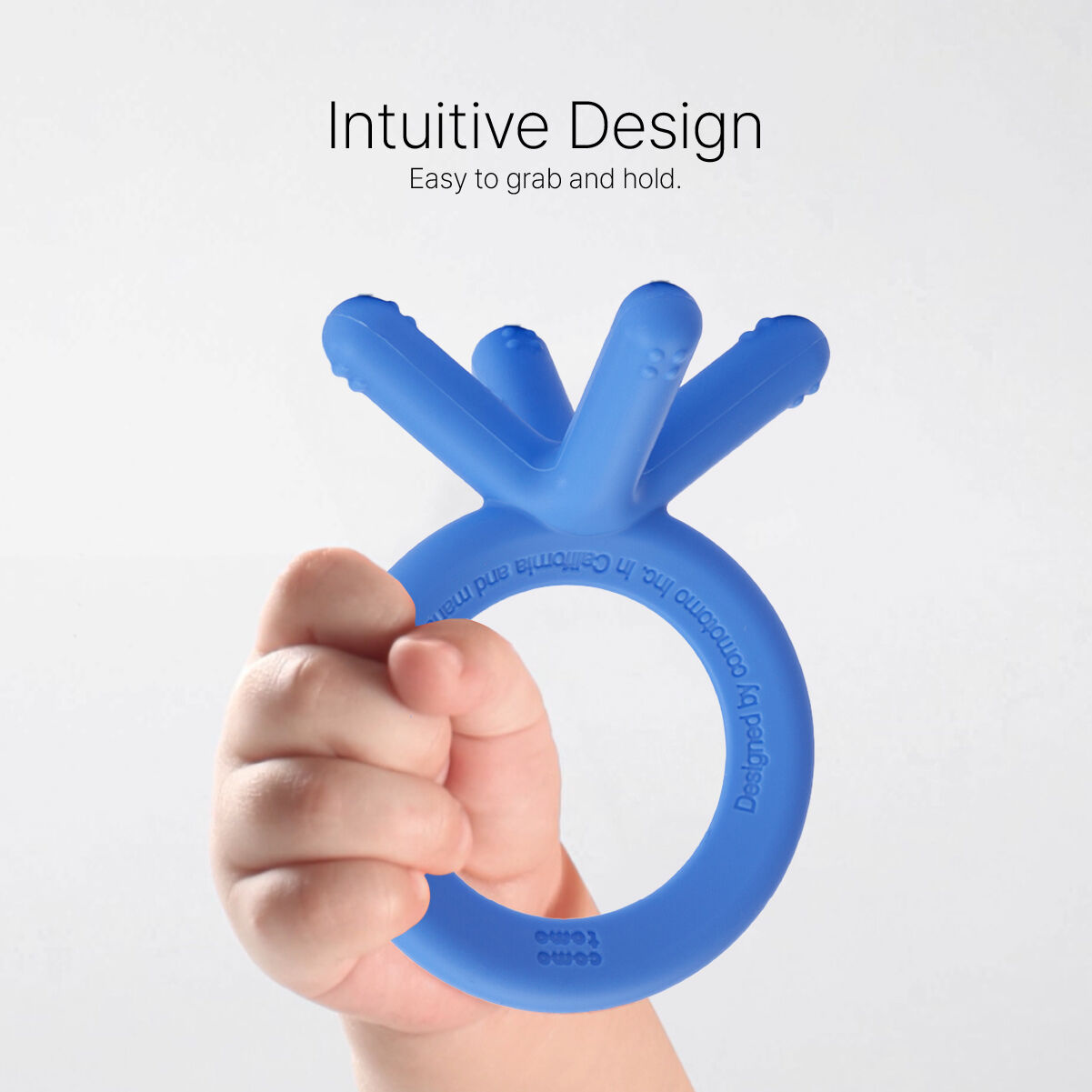 حلقة تسنين كوموتومو زرقاء سيليكون للرضع - من 3 أشهر فأكثر image number 4