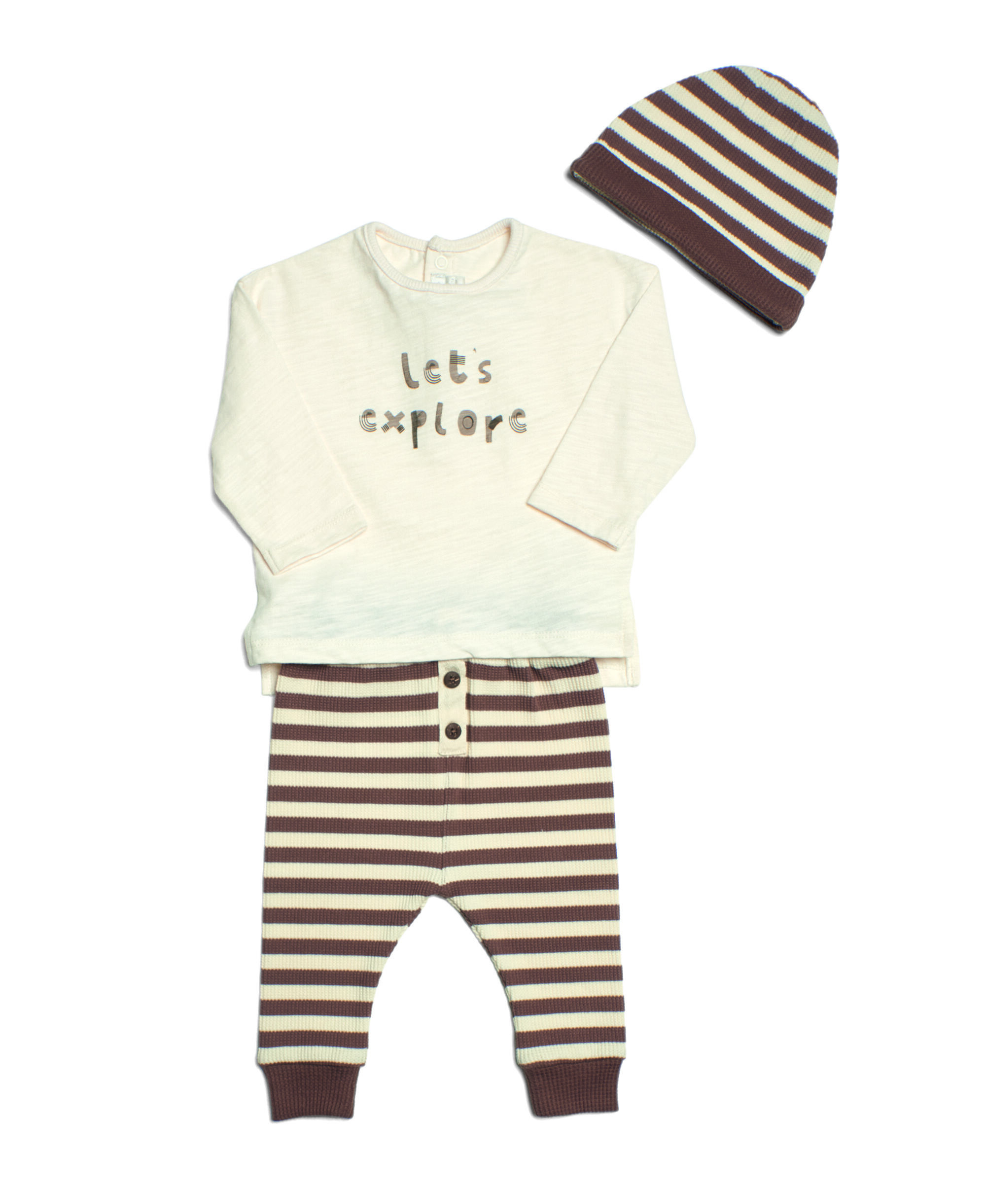 طقم بنسيج متشابك مع قبعة image number 1