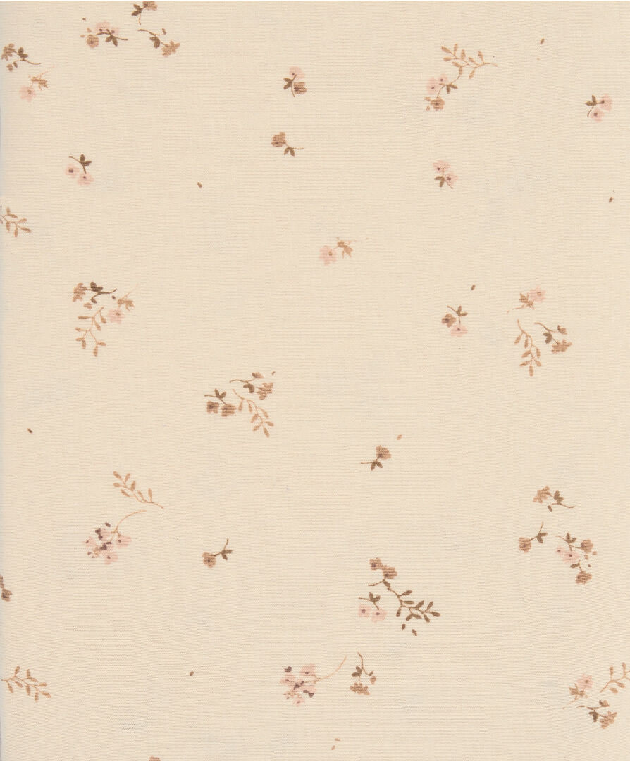 طقم شرشف مهد بحواف مطاطية من قطعتين - نقشة زهور image number 4