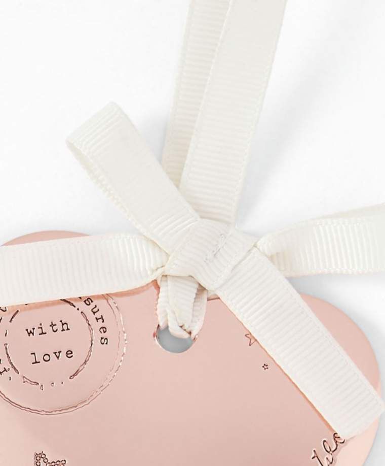 زينة بتصميم قلب - ذهبي وردي image number 2