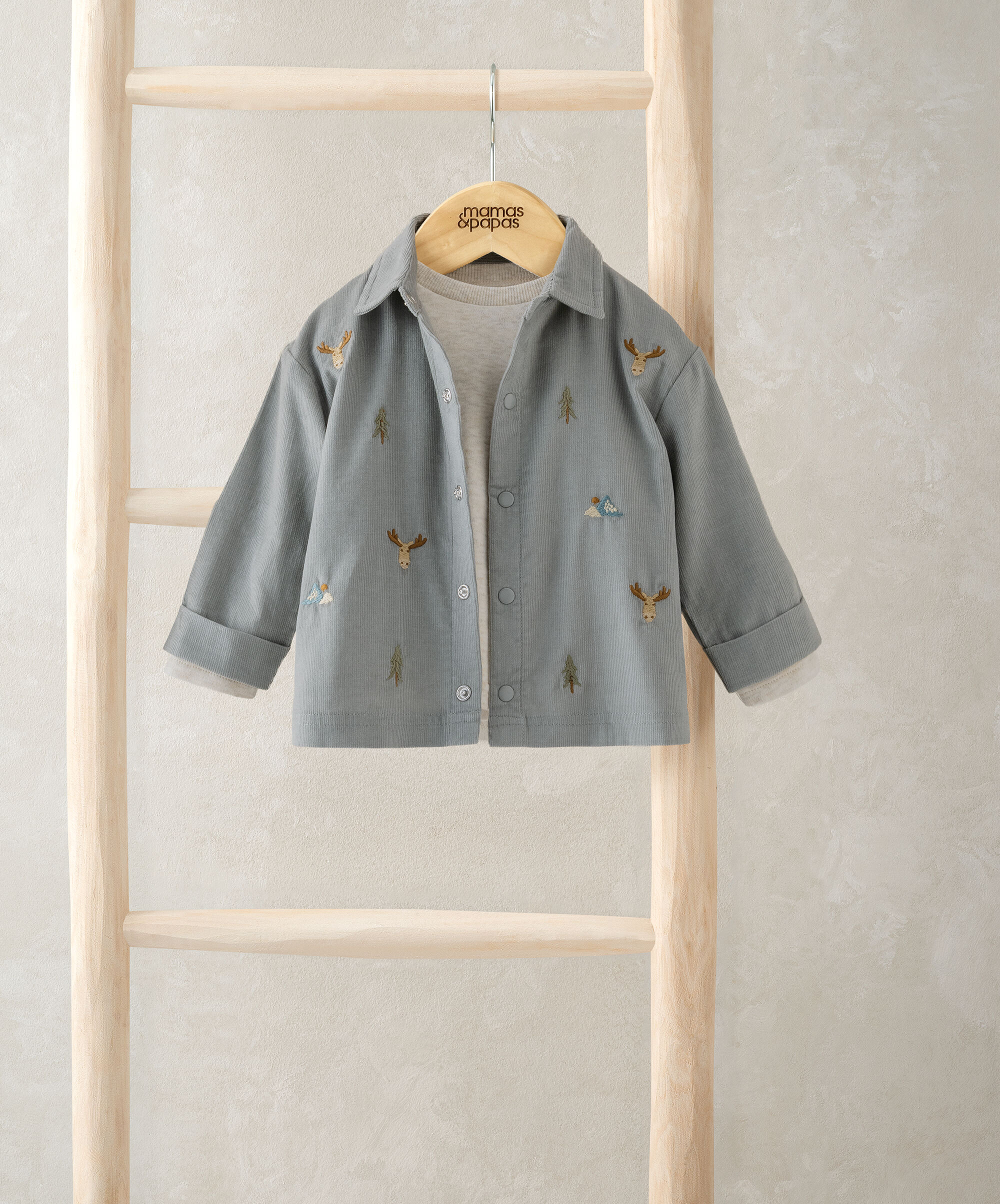 طقم قميص قطن مخملي مضلع وتيشيرت