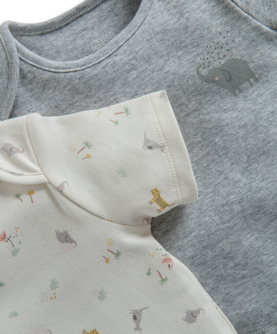 طقم بيجاما بنقشة سفاري - قطعتان طقم بيجاما بنقشة سفاري - قطعتان image number 2