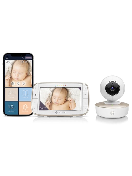 كاميرا فيديو موتورولا محمولة بشاشة 5 بوصات لمراقبة الطفل image number 2