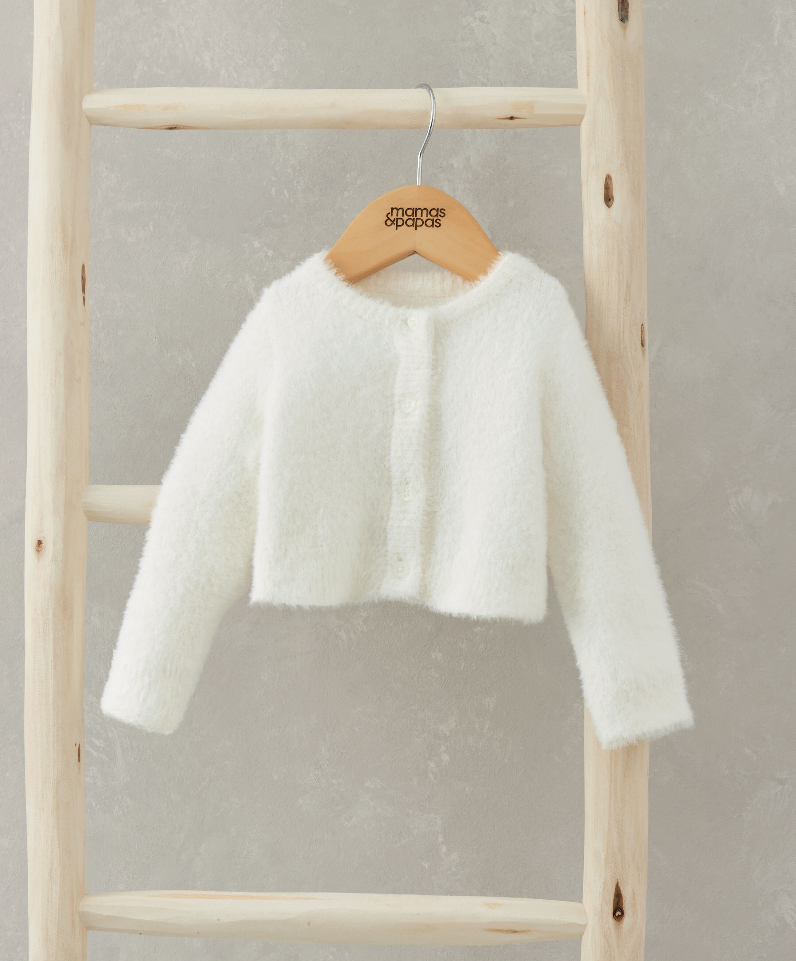 كارديغان أبيض ناعم image number 1