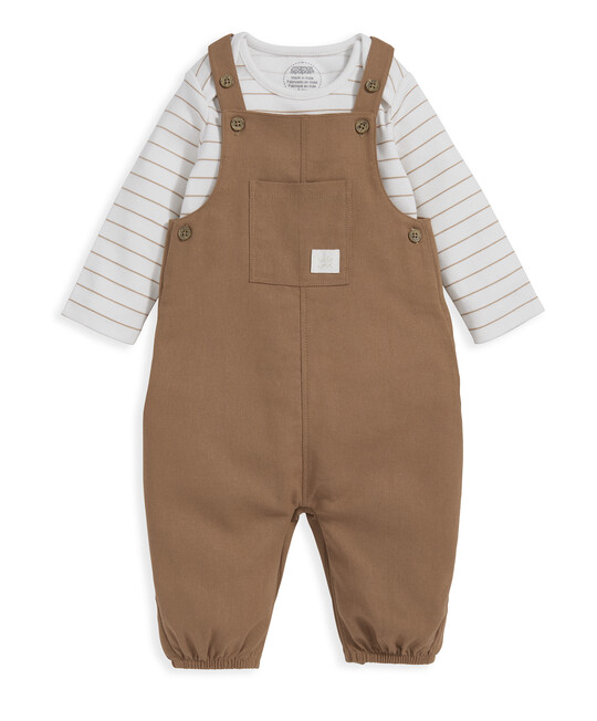 2PC WOVEN DUNGAREE SET image number 2