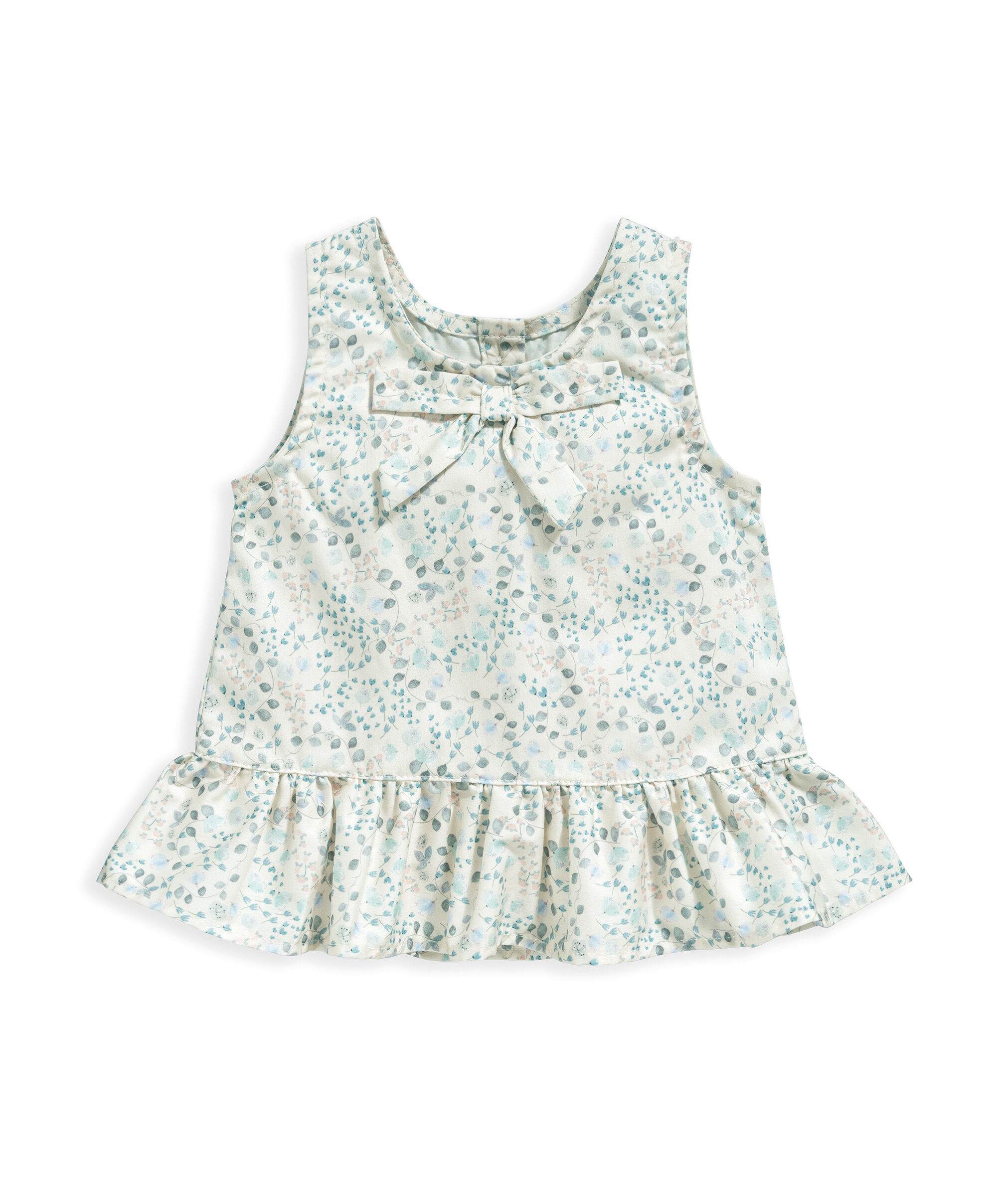 طقم بلوزة بنقشة زهور وشورت - قطعتان image number 3