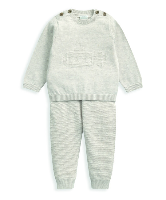 طقم منسوج بنقشة - قطعتان طقم منسوج بنقشة - قطعتان image number 2