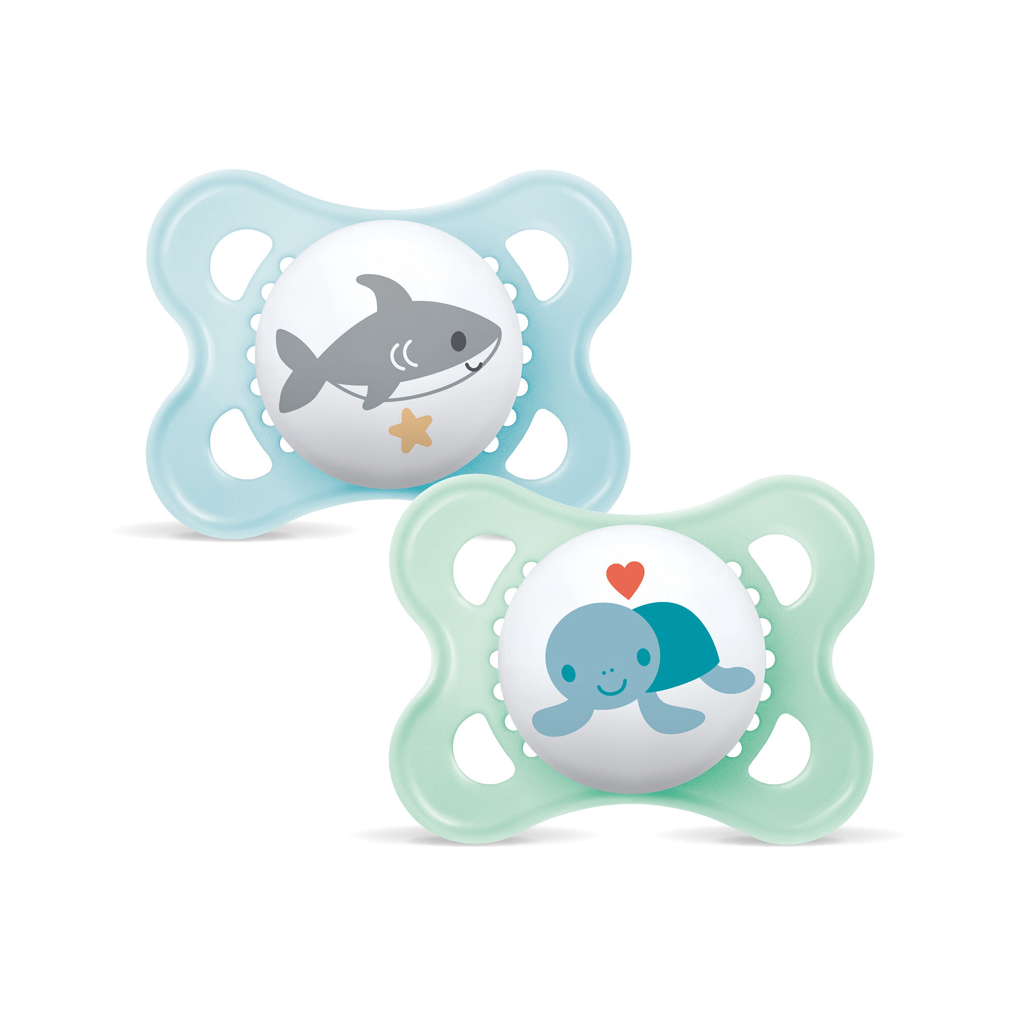 مجموعة لهايات مام بايبي أوريجنل ستارت سيليكون من 2 إلى 6 أشهر - سي لايف بلو وأخضر، قطعتين image number 1