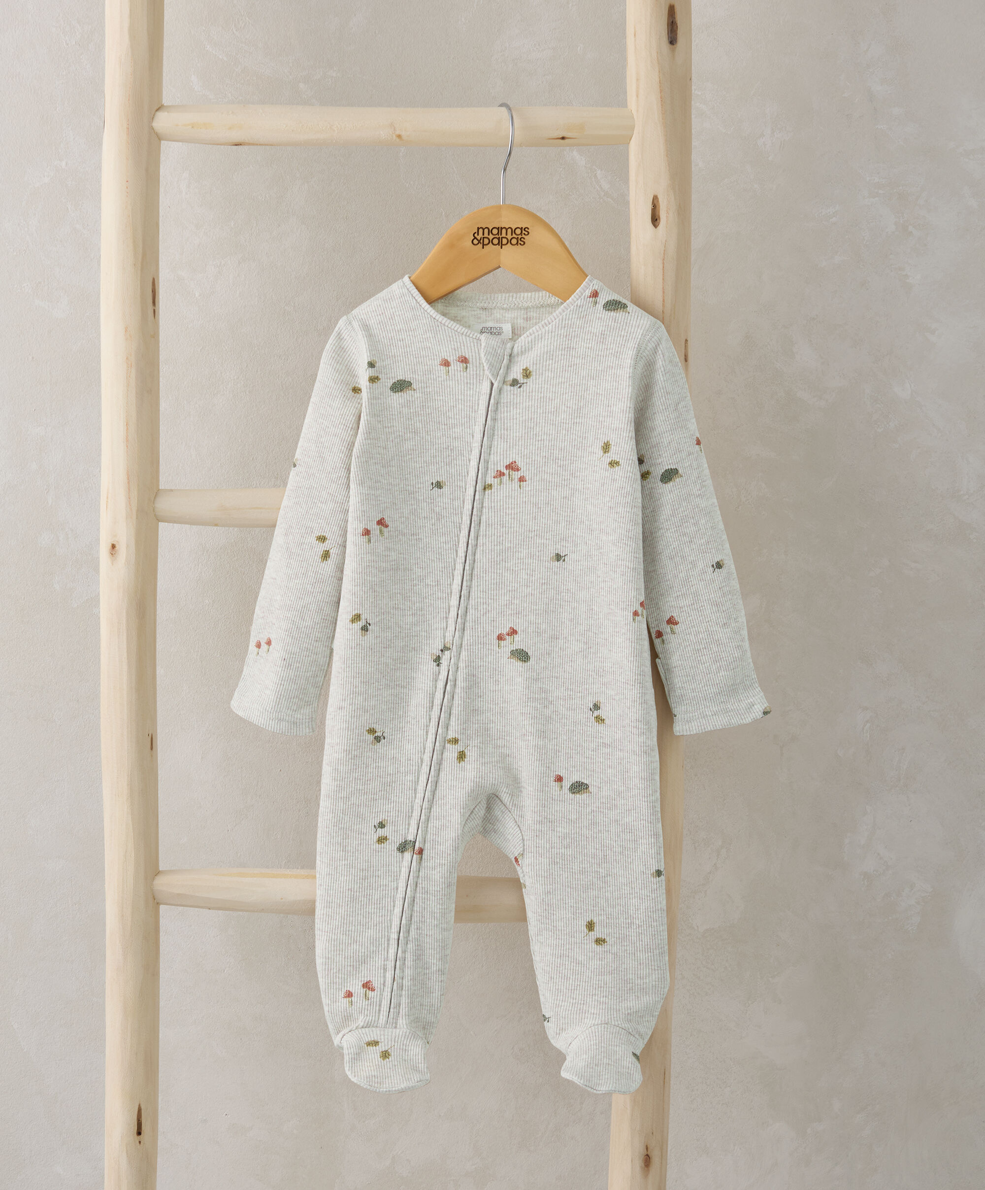 لباس الكل في واحد بنقشة مستوحاة من فصل الخريف - بيج image number 1