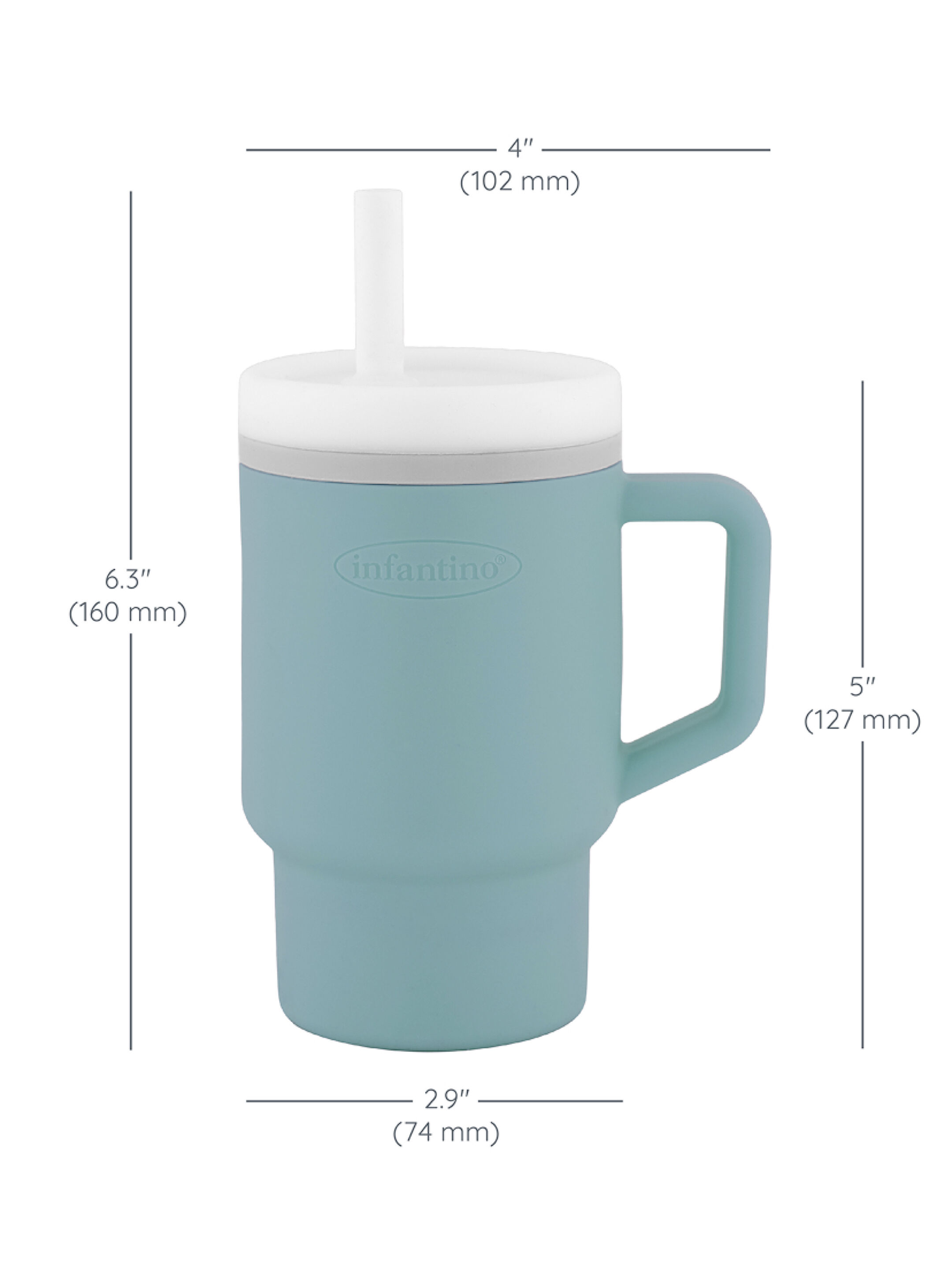 Infantino My 1st Tumbler - Moody Blue (6m+, 266 ml) image number 3