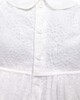 فستان ذو ياقة مصنوع من قماش منقط باللون الأبيض image number 4