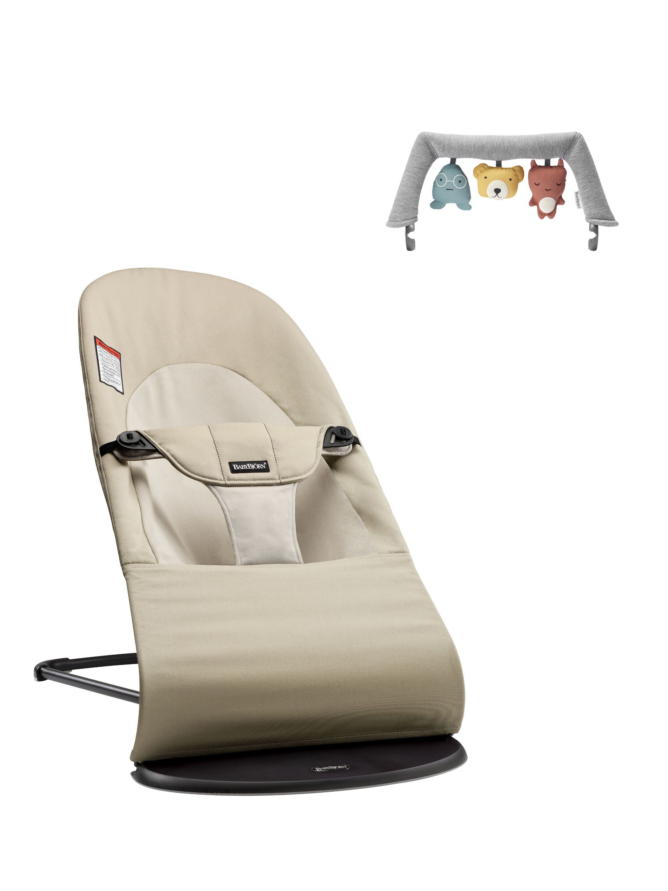 مجموعة كرسي هزاز بيبي بيورن ولعبة متعددة الألوان، قطعتين image number 1