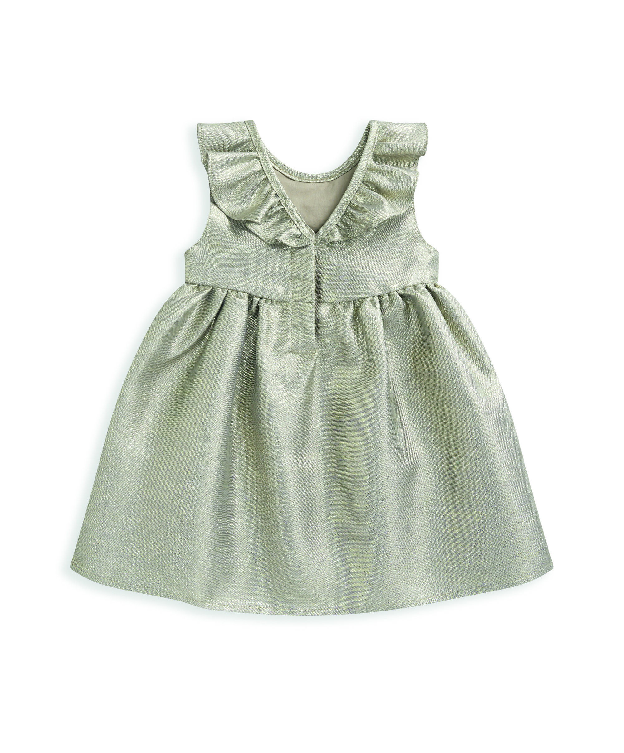 فستان لامع بكشكش image number 3