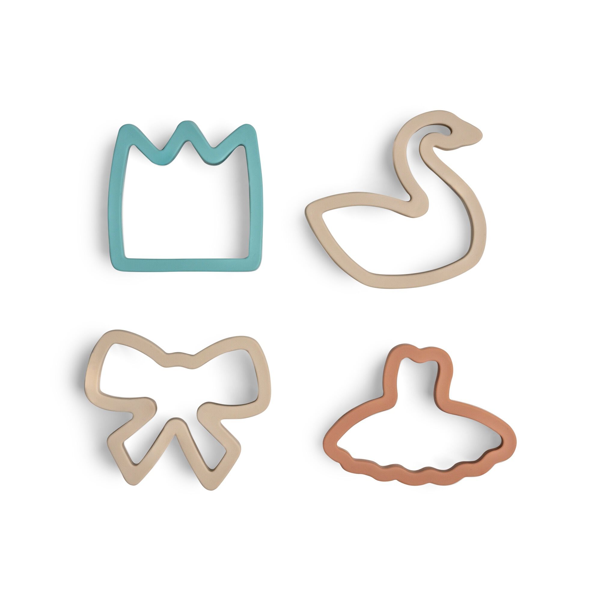 مجموعة قاطعات سندويتشات بتصميم راقصة باليه - 4 قطع image number 1