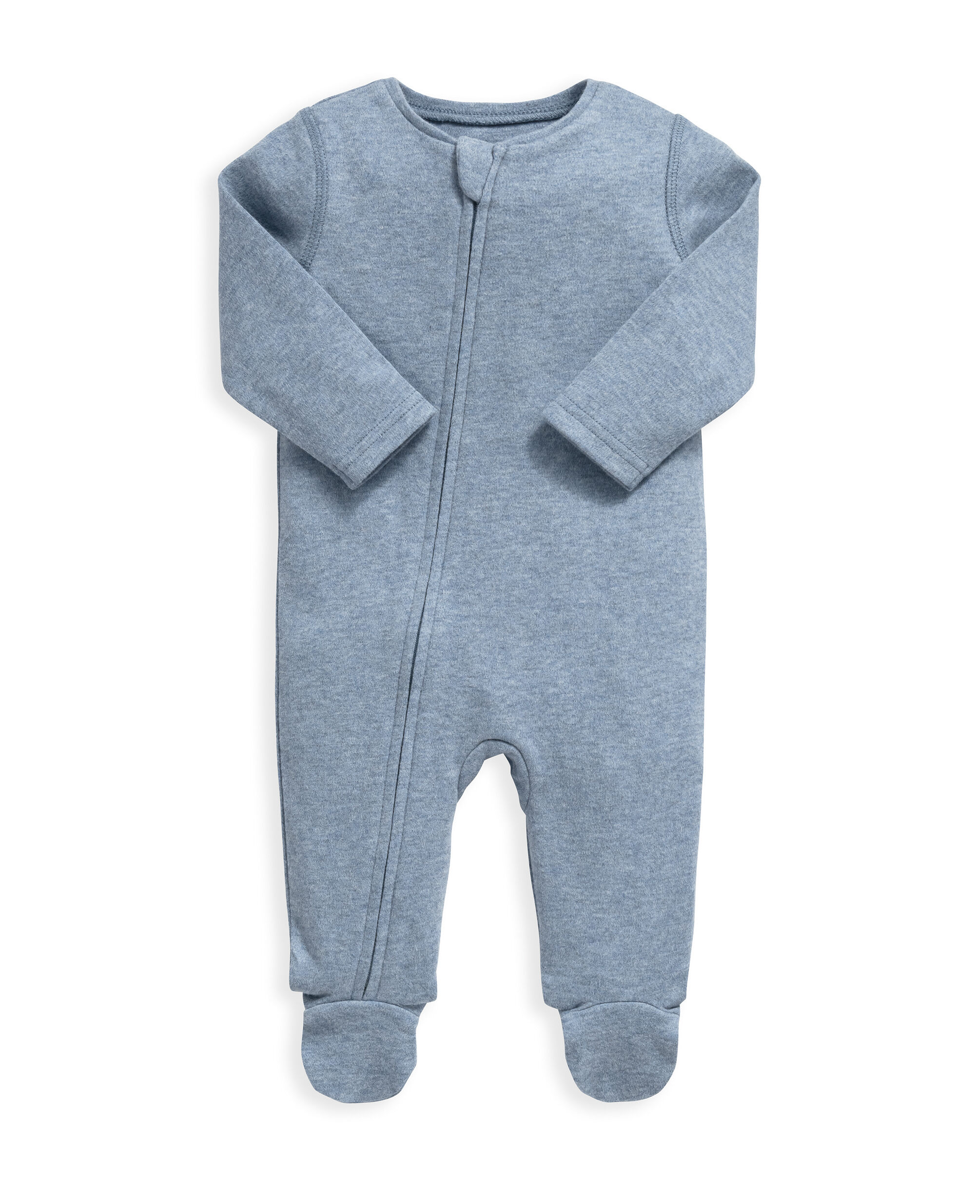 لباس الكل في واحد بسحّاب ودرجات أزرق مدمجة image number 1