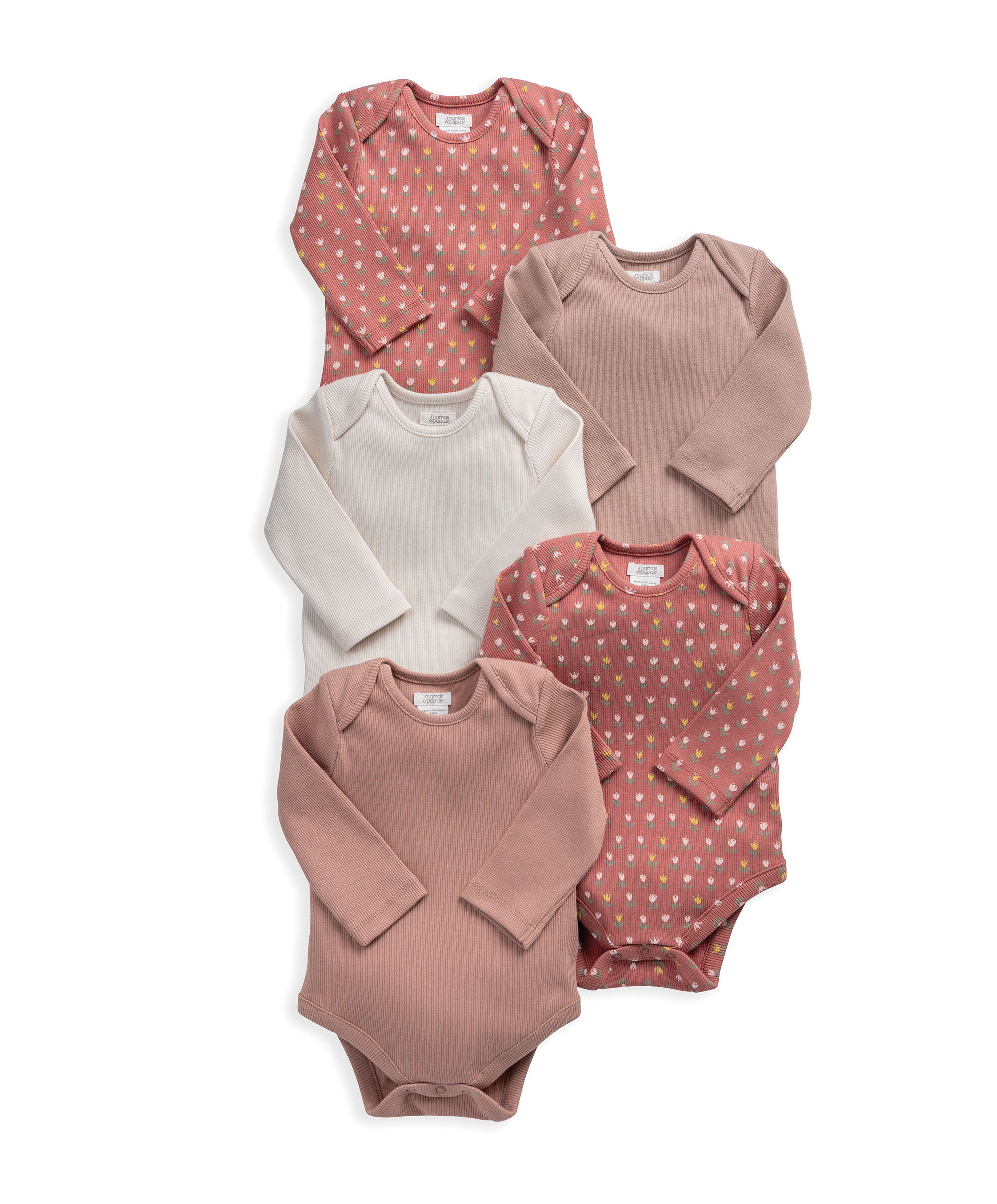 طقم بودي سوت بأكمام طويلة وياقة أنفلوب، 5 قطع image number 2