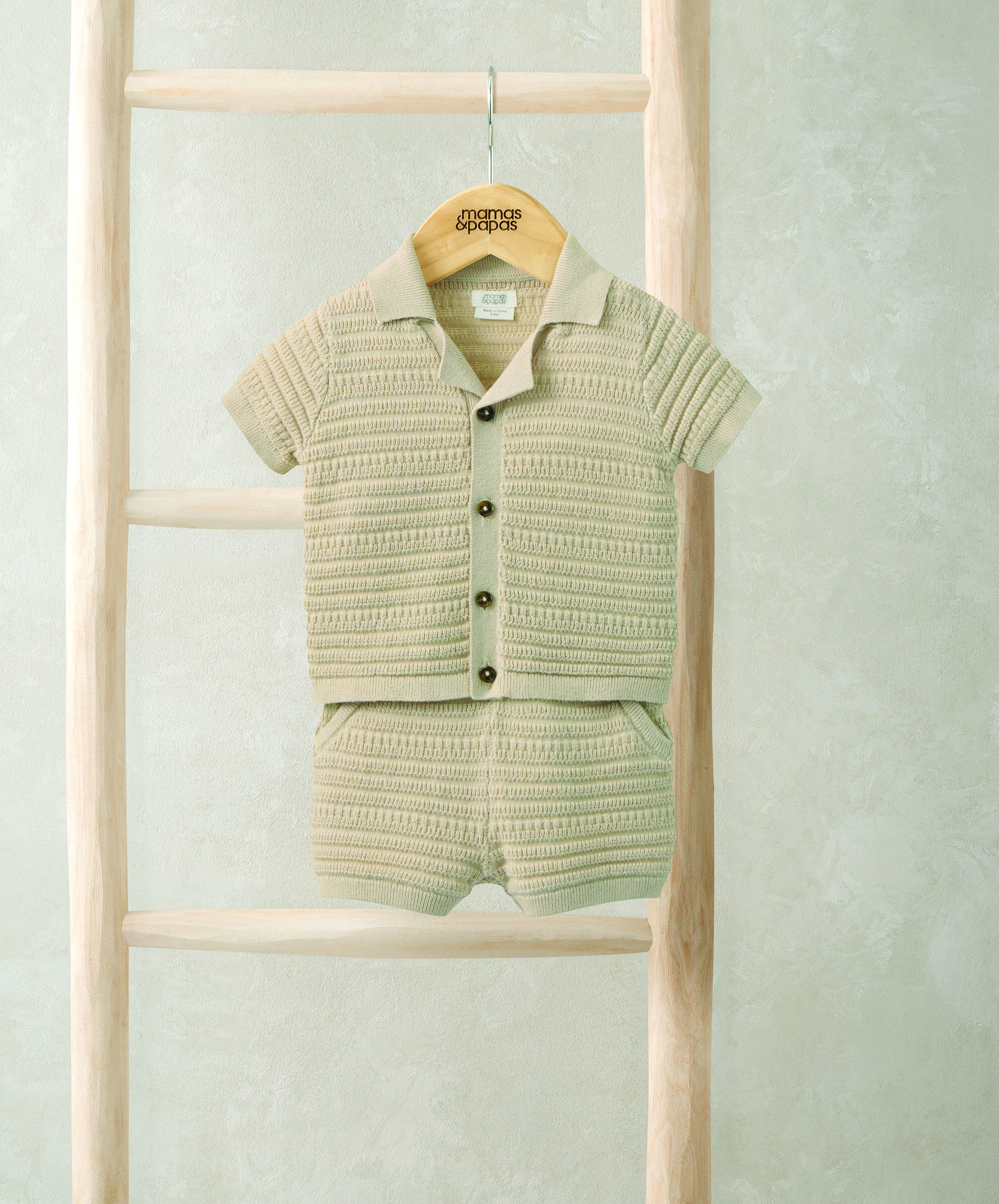 Knitted Polo Shirt & Shorts image number 1