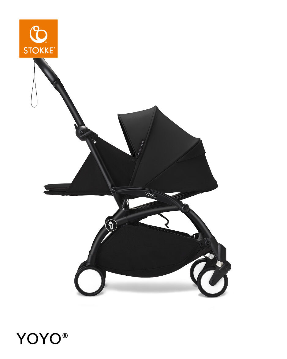 Stokke YOYO3 Black Frame with 0+ Newborn Pack Black image number 3