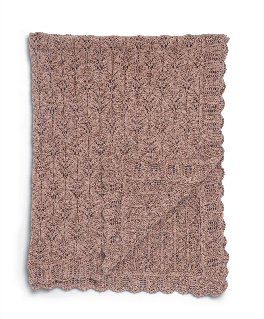 بطانية منسوجة صغيرة - نقشة زهور image number 3