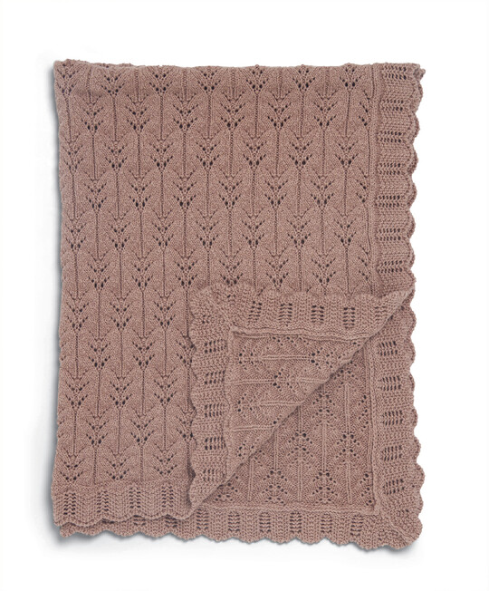 بطانية منسوجة صغيرة - نقشة زهور بطانية منسوجة صغيرة - نقشة زهور image number 3