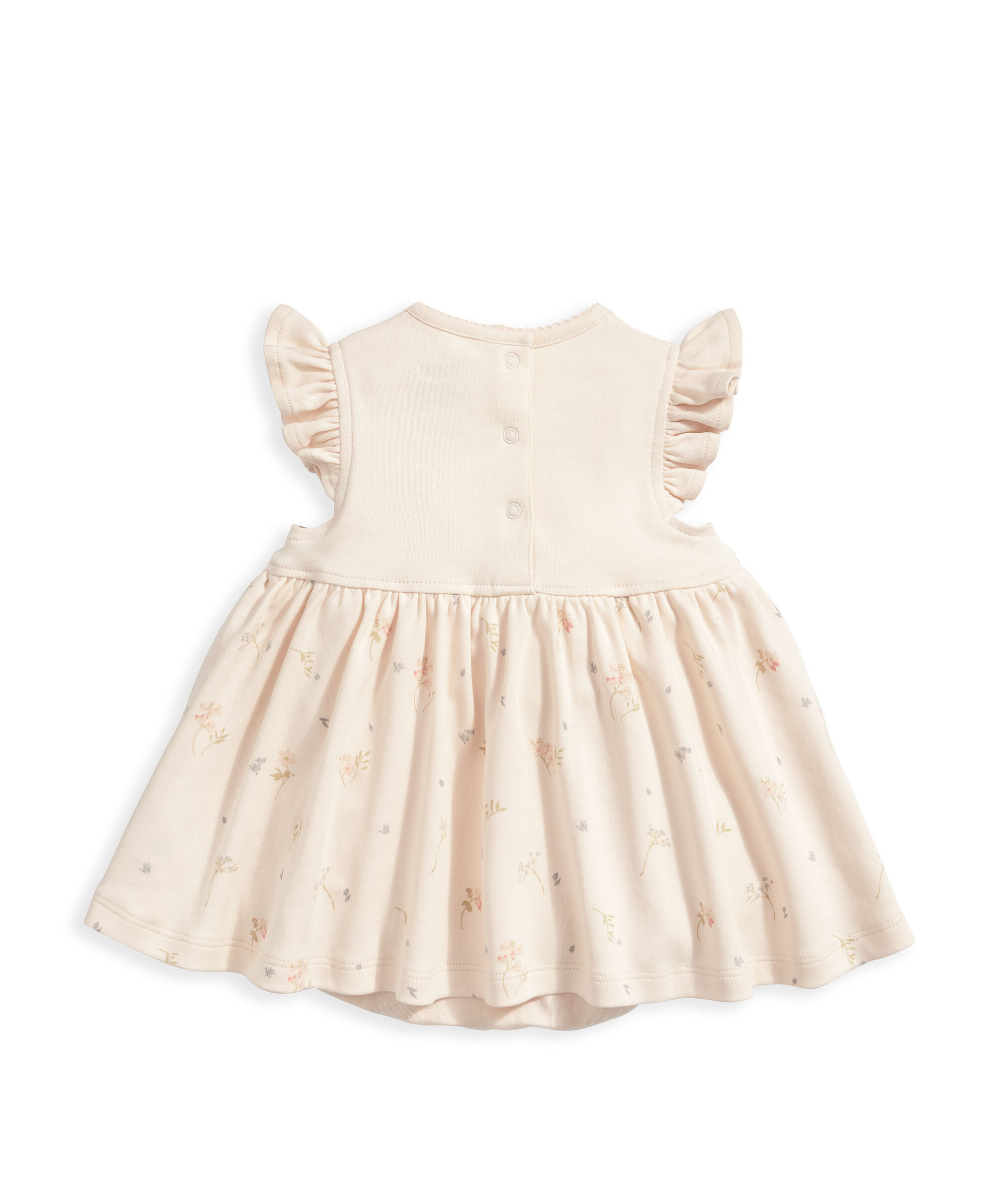 طقم فستان وطوق رأس بنقشة زهور - وردي image number 4