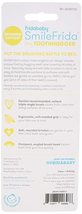 فرشاة توث هاجر سمايل فريدا من فريدا بيبي - وردي فرشاة توث هاجر سمايل فريدا من فريدا بيبي - وردي image number 5