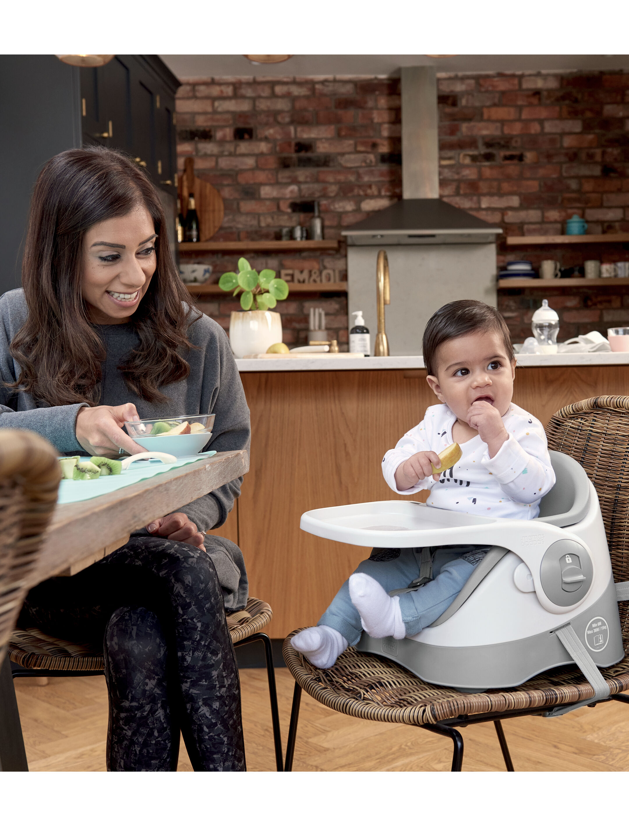 مقعد داعم بيبي باد للأطفال - رمادي image number 1