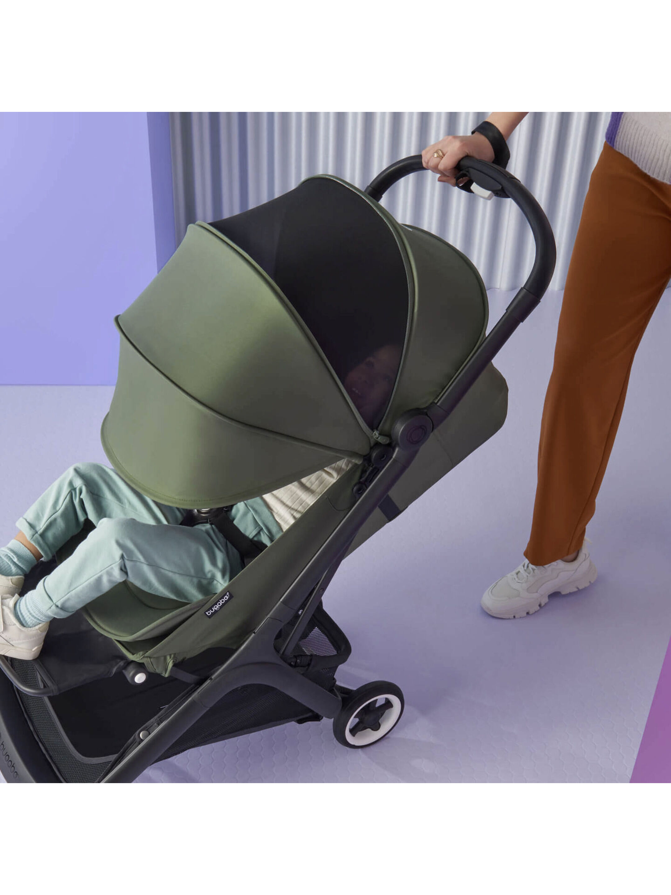 عربة أطفال بترفلاي متكاملة من بوقابو - أسود image number 6