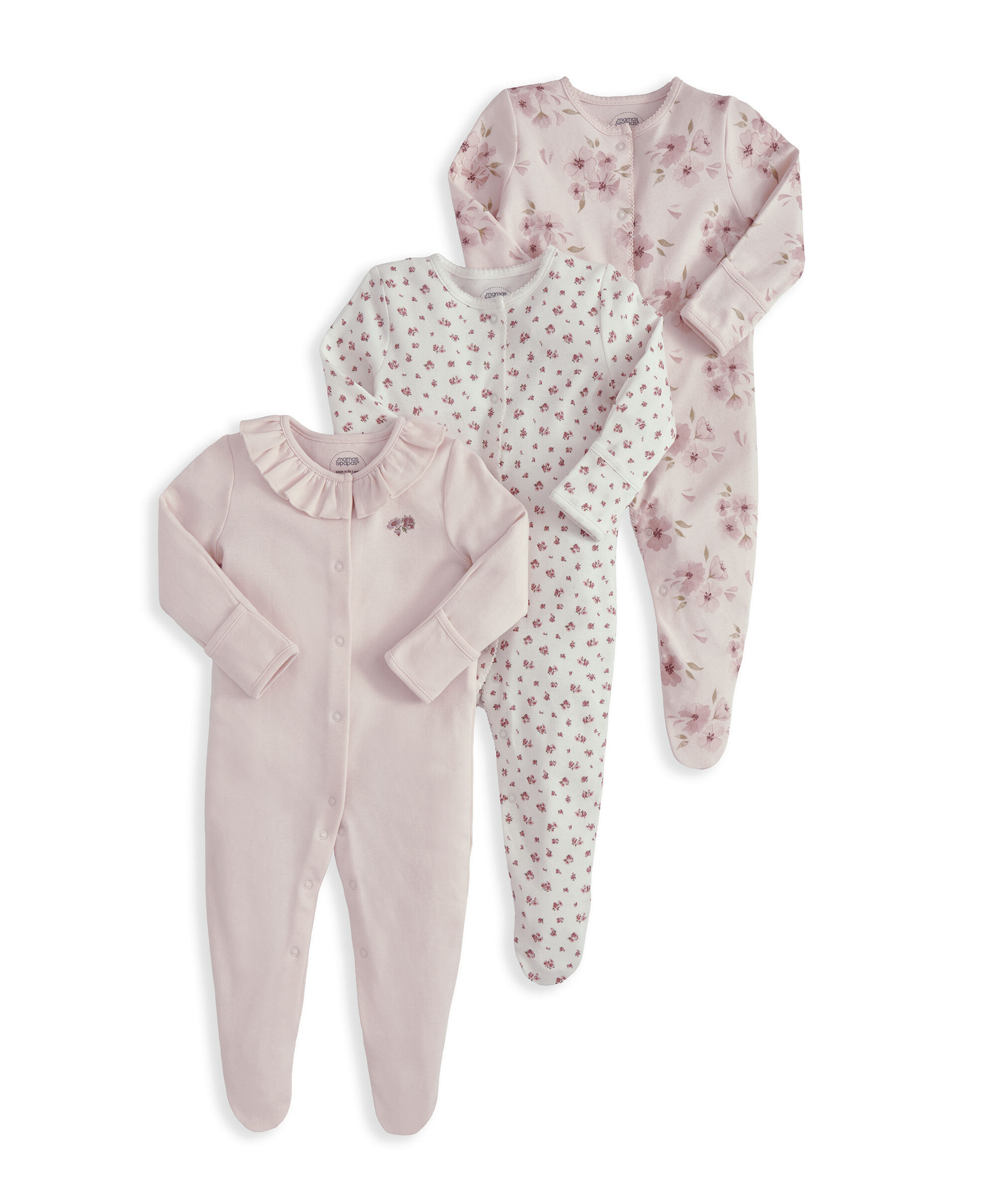 Watercolour Sleepsuits (Pack of 3)  image number 2