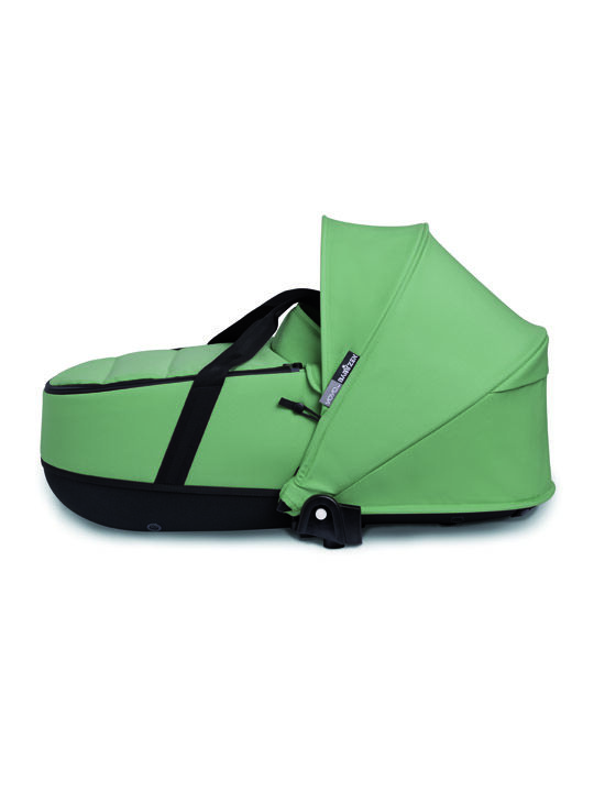 عربة أطفال بيبي زن يويو2 بهيكل أبيض ومهد محمول خفيف أخضر فاتح image number 4