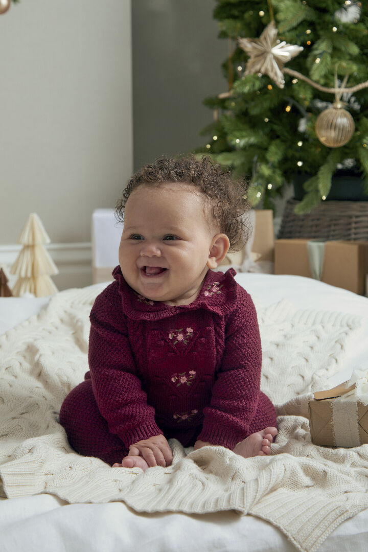 أفرول برغندي نسيج ناعم