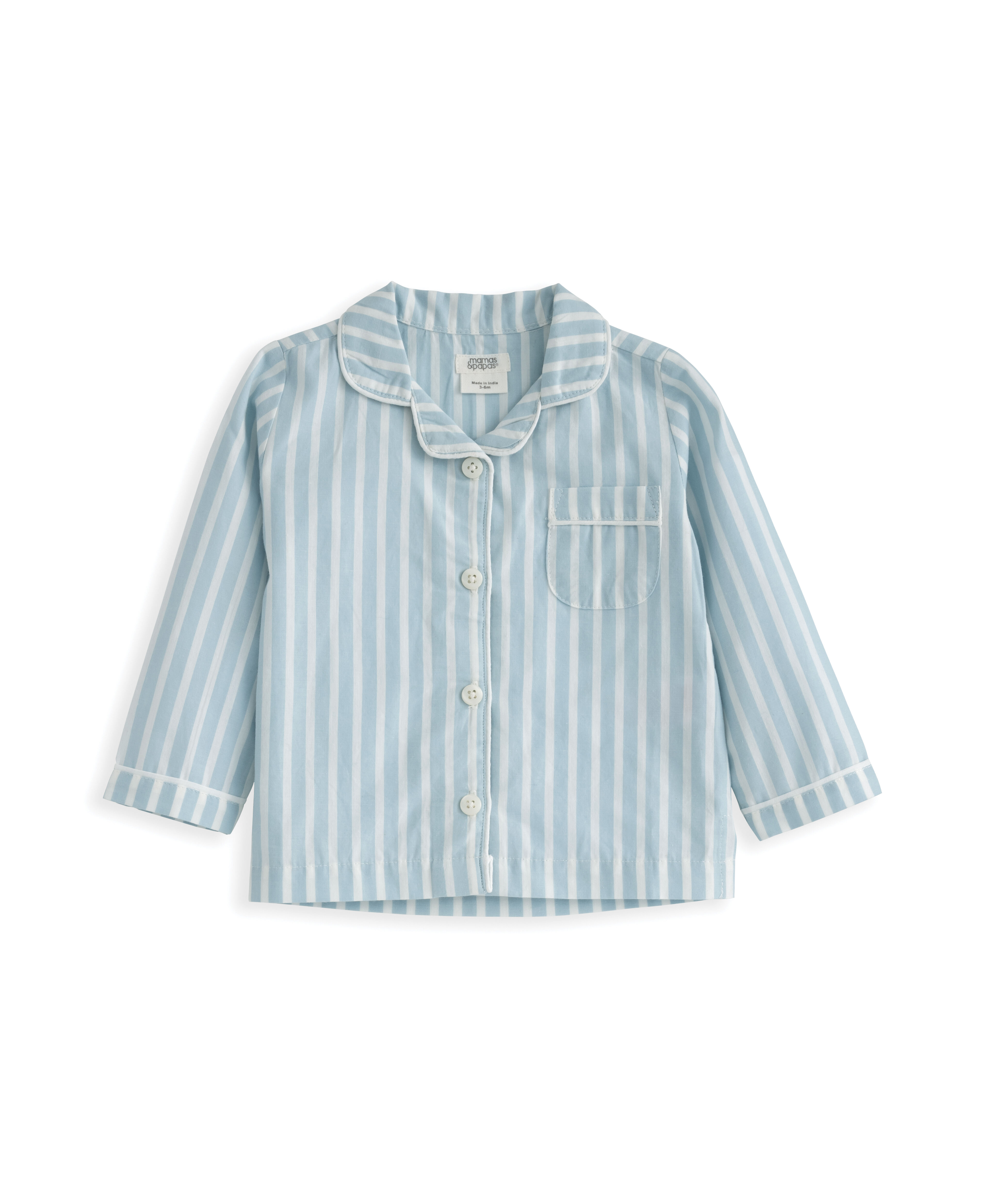 بيجاما منسوجة بنقشة خطوط  image number 3