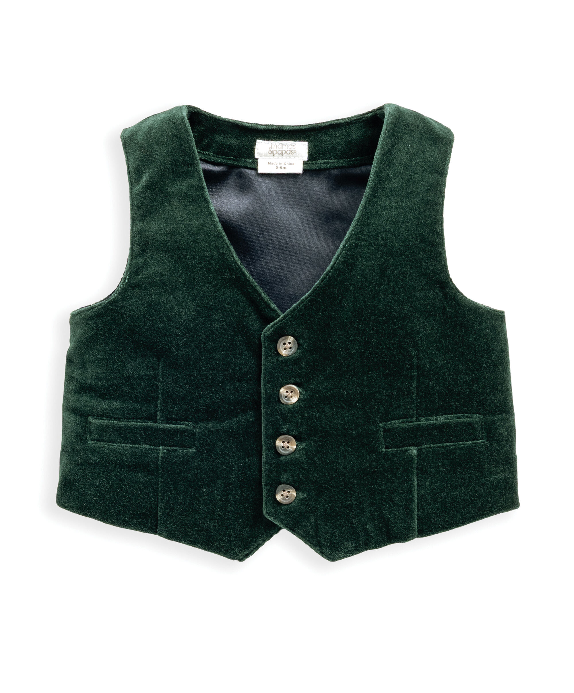 طقم بدلة مخمل بلون أخضر، 3 قطع image number 6