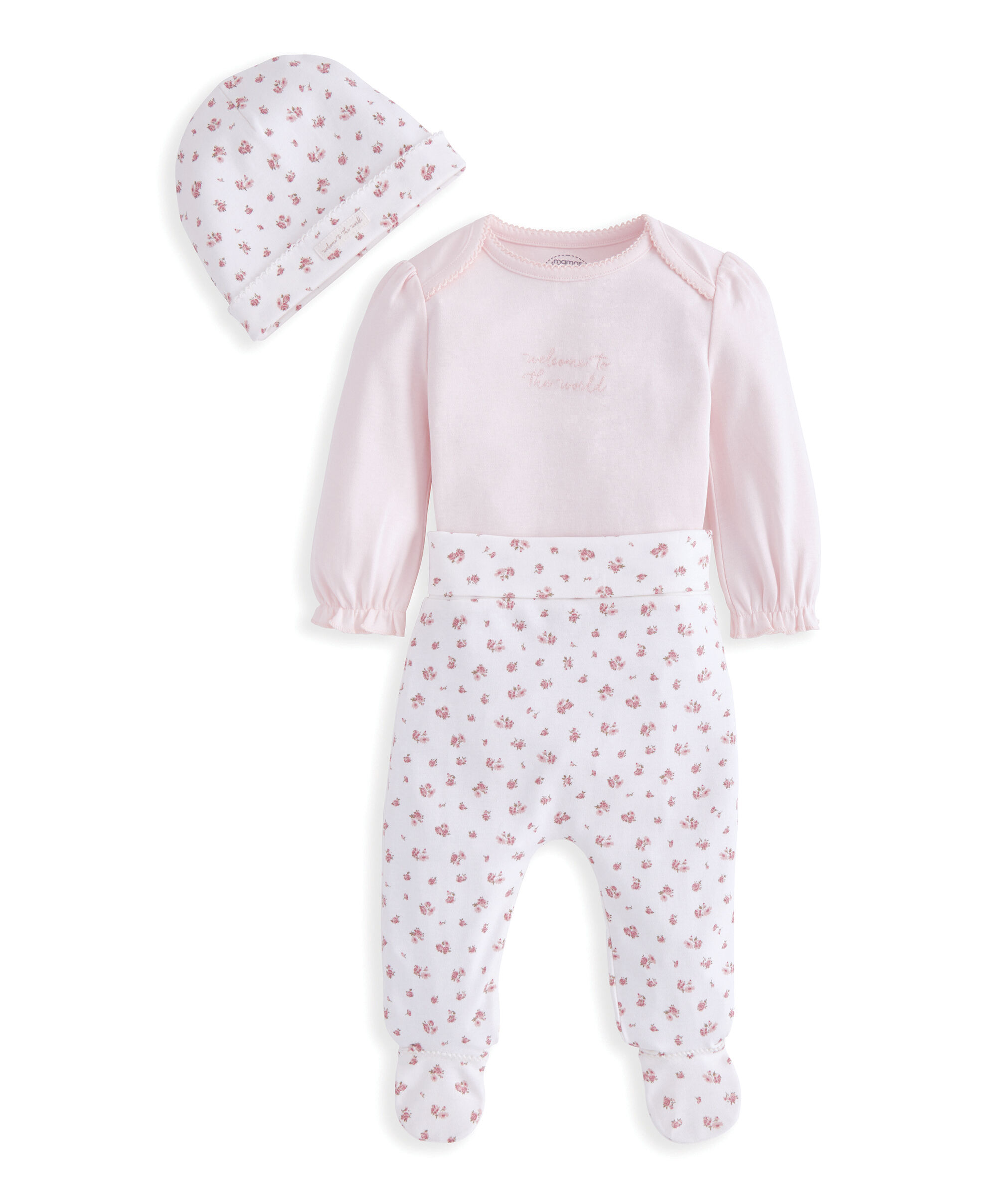 طقم ماي فيرست اوتفيت بنقشة زهور - 3 قطع image number 2