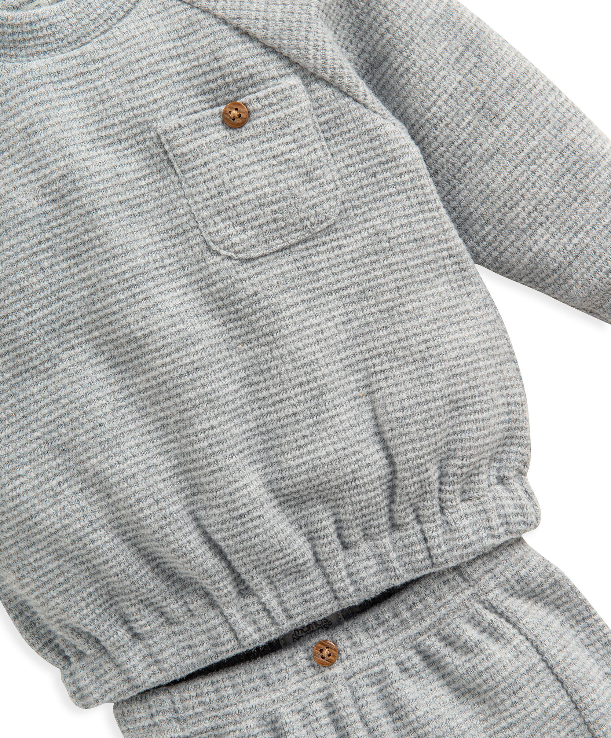 طقم بنسيج متشابك - رمادي image number 6